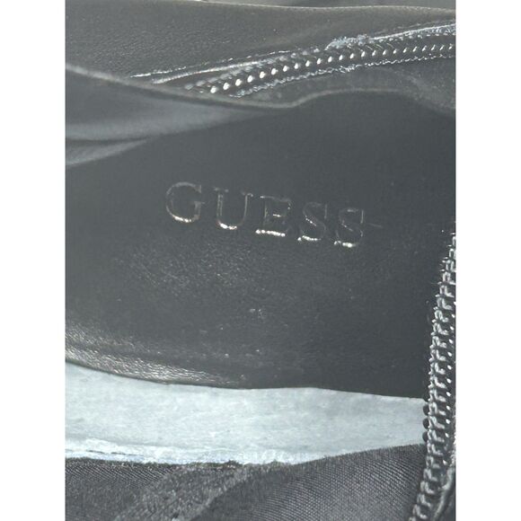 Guess ,Wm, Taylin, Faux Leather, Lug Sole, Thigh-High Boots, Blk, 9 1/2 M, Zip - Picture 9 of 12